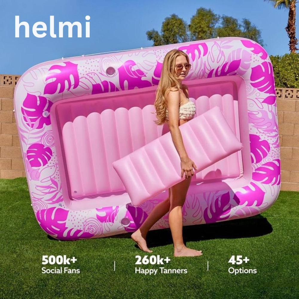 the VIRAL inflatable tanning pool lounge!